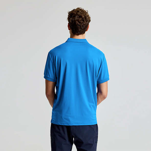 Slam Polo elasticizzata tecnica Evo ss - Azzurro