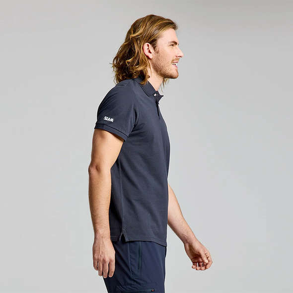 Slam Polo elasticizzata tecnica Evo ss - Navy