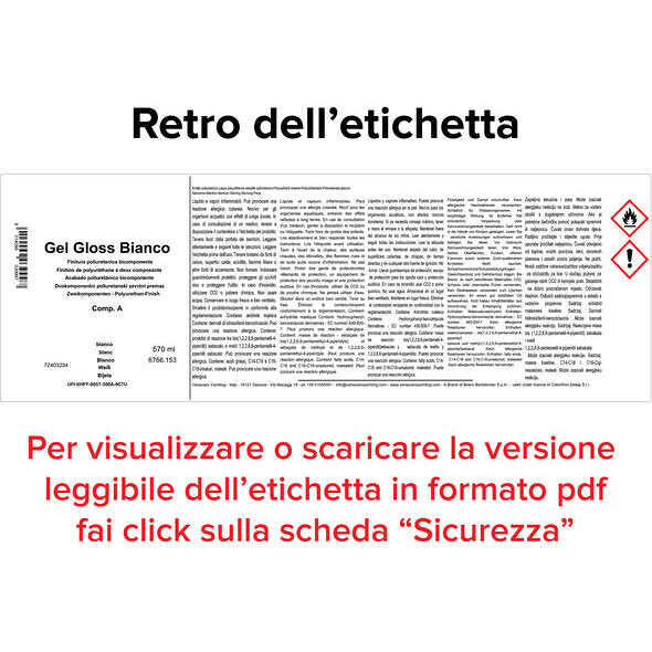 Smalto Veneziani Gel Gloss Pro - Bianco 2,5 lt.