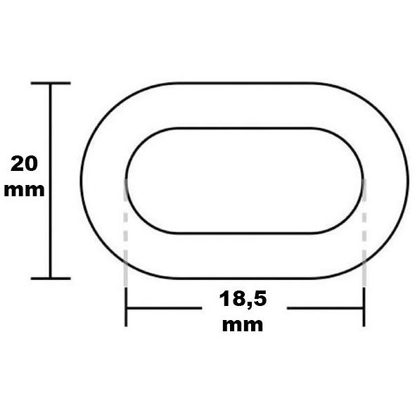 Spezzone catena ancora calibrata Inox 6 mm - 1.5 m