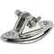 Supporto forcella base concava e perno inox