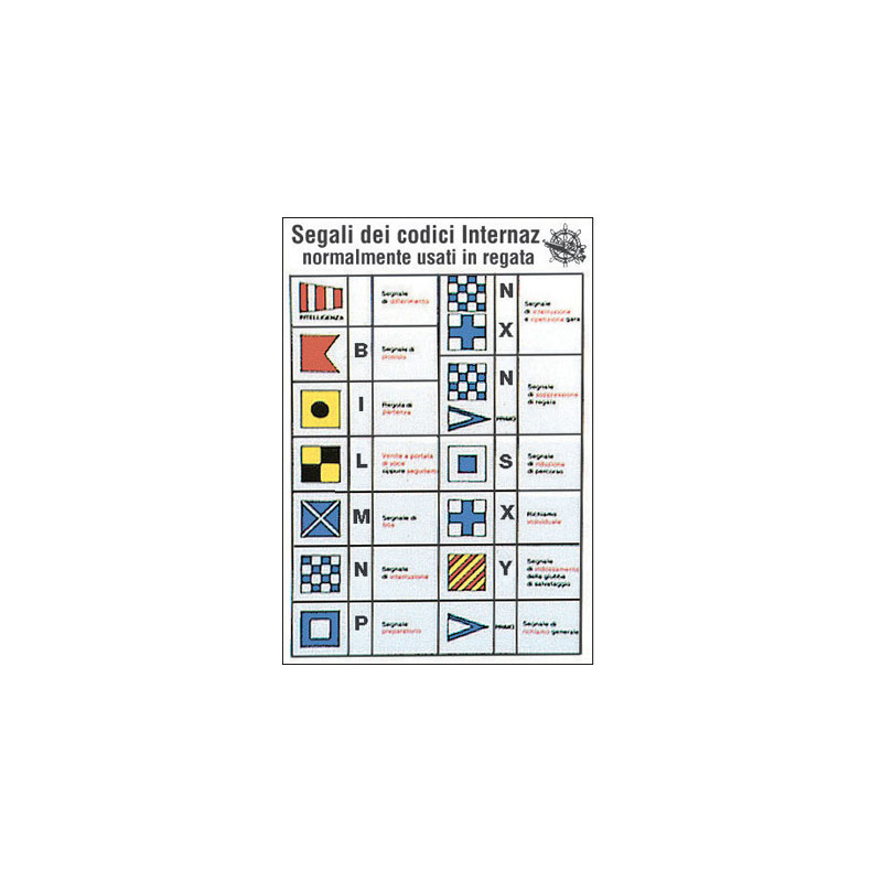 Tabella adesiva “Codice internazionale Regata” 16 x 24 cm