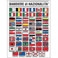 Tabella adesiva “Bandiere nazionalità” 16 x 24 cm