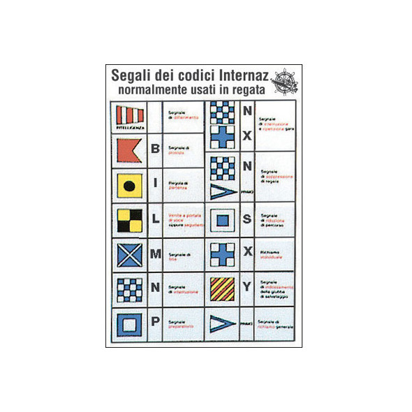 Tabella adesiva “Codice internazionale Regata” 16 x 24 cm