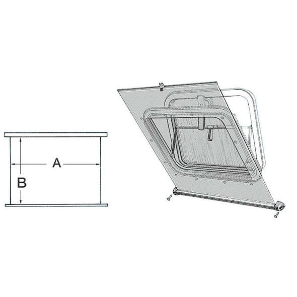 Tenda a plissè OCEANAIR passo uomo e oblò