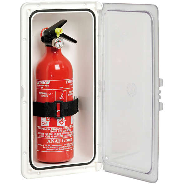 Vano porta-estintore con portello di chiusura