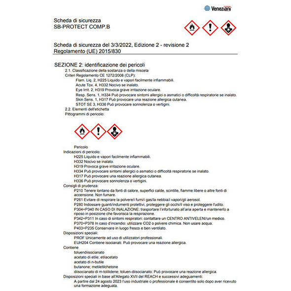 Veneziani SB-Protect Wood Line Impregnante bicomponente 1 lt.