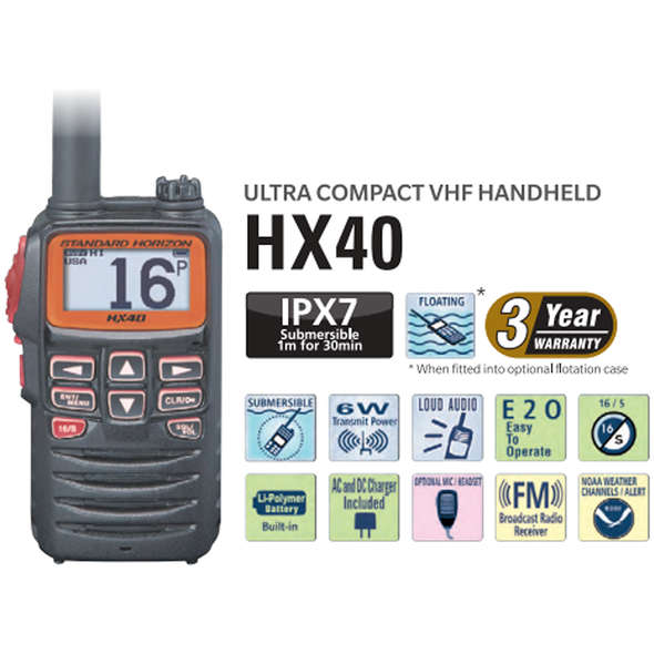 VHF Standard Horizon HX40E