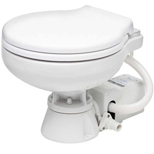 WC elettrico barca 12 Volt sedile laccato Bianco